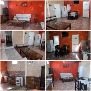 un collage de cuatro fotos de una sala de estar en Quinta Rufina San Vicente, en San Vicente