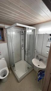 Koupelna v ubytování Cozy Renovated Fjord Stay with Boat