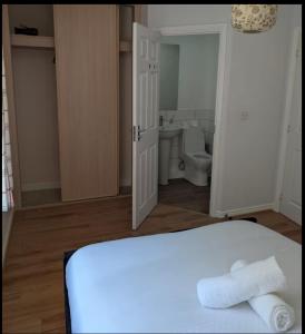 Ένα μπάνιο στο Folkstone Luxury Lodge 40 percent off with Garage and Driveway