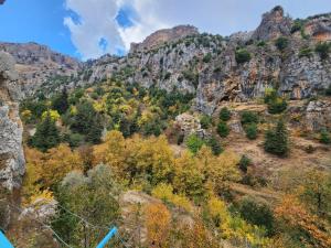 una vista autunnale di una montagna alberata di Kadisha River House a Bcharré Altre 4 foto