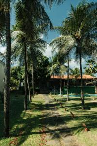 a row of palm trees in front of a building at Pecem Beach Hotel - Aval Hotel in Pecém +39 photos