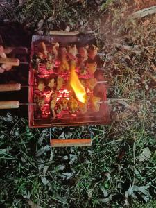 DāringbārhiRam Prakash Resorts的一群鸡在烤架上烹饪 更多28张照片