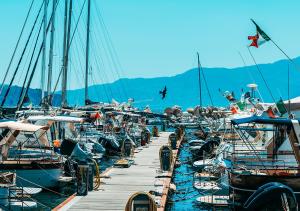 a bunch of boats are docked at a dock at Nautilus B&B Experience in Monte di Procida