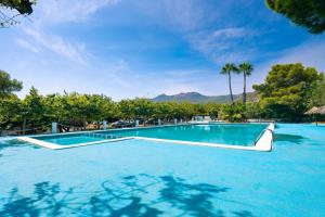 a swimming pool at a resort with palm trees at Kampaoh Benicàssim in Benicàssim