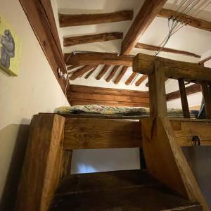a bunk bed in a room with a ladder at Alleyway 모퉁이 in Jeonju +38 photos