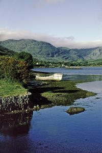 a boat sitting on the shore of a body of water at 4 Bed in Beara oc-i437 in Adrigole