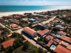 an aerial view of a town next to the beach at Pecem Beach Hotel - Aval Hotel in Pecém