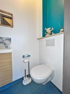 a bathroom with a white toilet in a room at Maison moderne avec jardin au cœur du vignoble in Westhalten +36 photos
