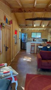 Kuchyň nebo kuchyňský kout v ubytování Cabañita del bosque