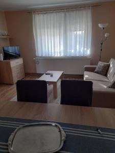 ヴコヴァルにあるKuća za odmor MIRA Vukovarのソファとテーブルのあるリビングルーム +29枚の写真