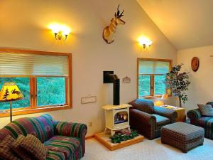 Posezení v ubytování Private Cabin Getaway