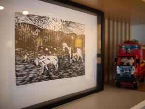 a picture of a painting of animals on a wall at ibis Juazeiro do Norte in Juazeiro do Norte