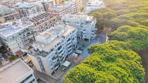 una vista aérea de una ciudad con edificios y árboles en Casa Vacanze della Pineta, en Lido di Ostia