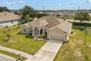 an aerial view of a house in a residential neighborhood at Family-Friendly 3BR Getaway Hot Tub Game Room Fun in Lake of the Hills