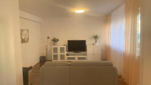 a living room with a couch and a flat screen tv at Lea in Križevci