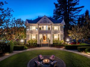 a large white house with a large yard at White House Napa in Napa
