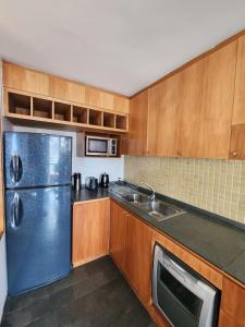 Кухня или мини-кухня в HOM I Departamento Valle Nevado con uso de Piscina
