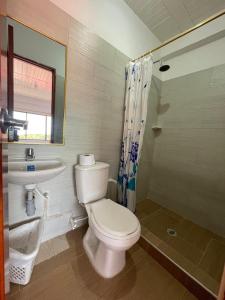 Koupelna v ubytování Hotel Marquez