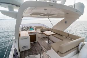 a cabin on a boat in the water at Azimut 58 in Panama City +8 photos