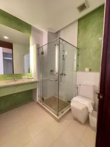 Koupelna v ubytování Korapura Resort