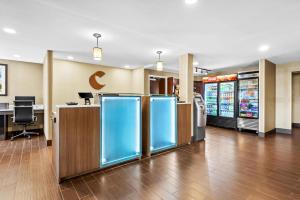 a store with blue refrigerators in a room at Comfort Inn Chambersburg North in Chambersburg