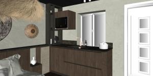Dapur atau dapur kecil di Pavillon 15 Darcy - Appart-suites urbaines & design