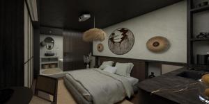 Katil atau katil-katil dalam bilik di Pavillon 15 Darcy - Appart-suites urbaines & design +14 gambar