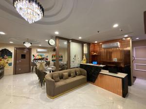 Χώρος καθιστικού στο Walk 2 Taj A Boutique Abode