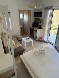 Postel nebo postele na pokoji v ubytování Venias Place