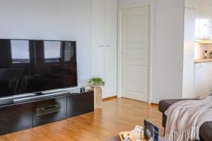 Μια τηλεόραση ή/και κέντρο ψυχαγωγίας στο Cozy Rooftop apartment By BookLapland