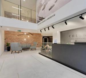 Vstupní hala nebo recepce v ubytování Baltic Riviera Apartments - deluxe with top tarrace river view and fitness gym