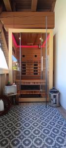 Ένα μπάνιο στο Ferienwohnung Rudigier