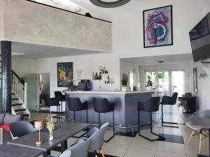 Ruang duduk di Wellness Appartements Ostfriesland