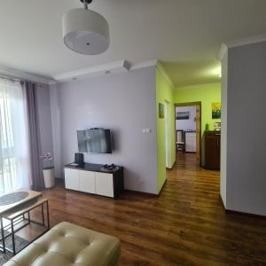 TV a/nebo společenská místnost v ubytování Zatrzymaj się w Toruniu