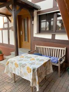 En balkon eller terrasse på Auszeit Ferienhaus Nr 2