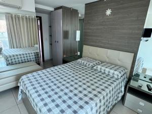 Ένα ή περισσότερα κρεβάτια σε δωμάτιο στο Flat 301 Condominio Villa Hipica - Gravatá, PE