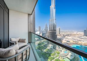 Μπαλκόνι ή βεράντα στο Grande Signature 2BR Burj Khalifa & Dubai Fountain