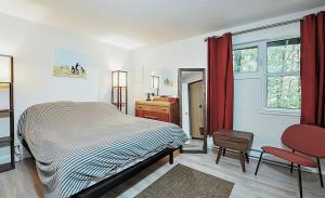 Giường trong phòng chung tại 53 chemin de la Cornciche