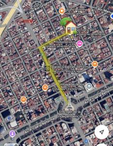 a map of a city with lots of houses at Casa Tigris in Mexico City