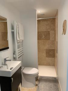 Koupelna v ubytování Logement T2 et Véritable écrin de verdure en ville
