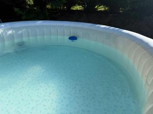 an overhead view of a jacuzziificialificialificialificialificialificialificial at Podwika Resort Zagórzany in Gorlice