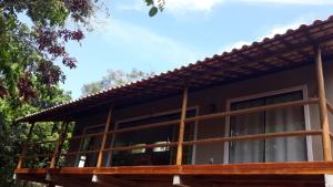 a house under construction with the roof up at Sincorá Guesthouse in Lençóis