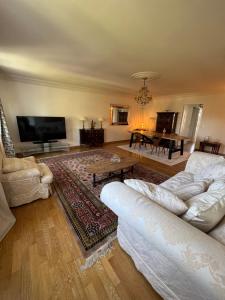 TV a/nebo společenská místnost v ubytování Calme et élégance au cœur de Tours