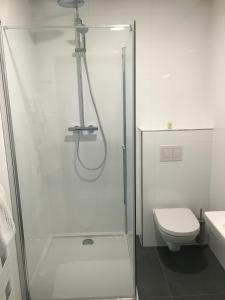 Koupelna v ubytování Hotel Faber