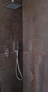 Appartamento sul molo - fra mare e Toscana في فياريجيو: دش مع خرطوم في كشك الاستحمام +7 صور