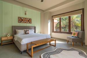 Ένα ή περισσότερα κρεβάτια σε δωμάτιο στο Raina Villas Goa lux 8bhk pvt pool fully serviced +63 φωτογραφίες