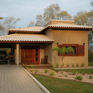 Bygningen som feriehuset ligger i