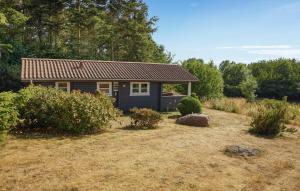 a small house with a brown roof in a yard at Awesome Home In Hasle With House Sea View in Vysteby