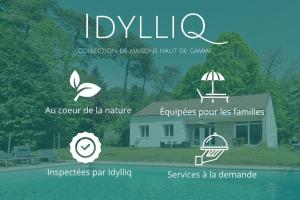 a brochure for a house with a lake at Campagne et bien être - Collection Idylliq in Villiers-sous-Grez