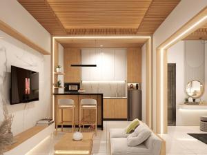 Kuchyň nebo kuchyňský kout v ubytování Lightstar Modern Villa Mandalika